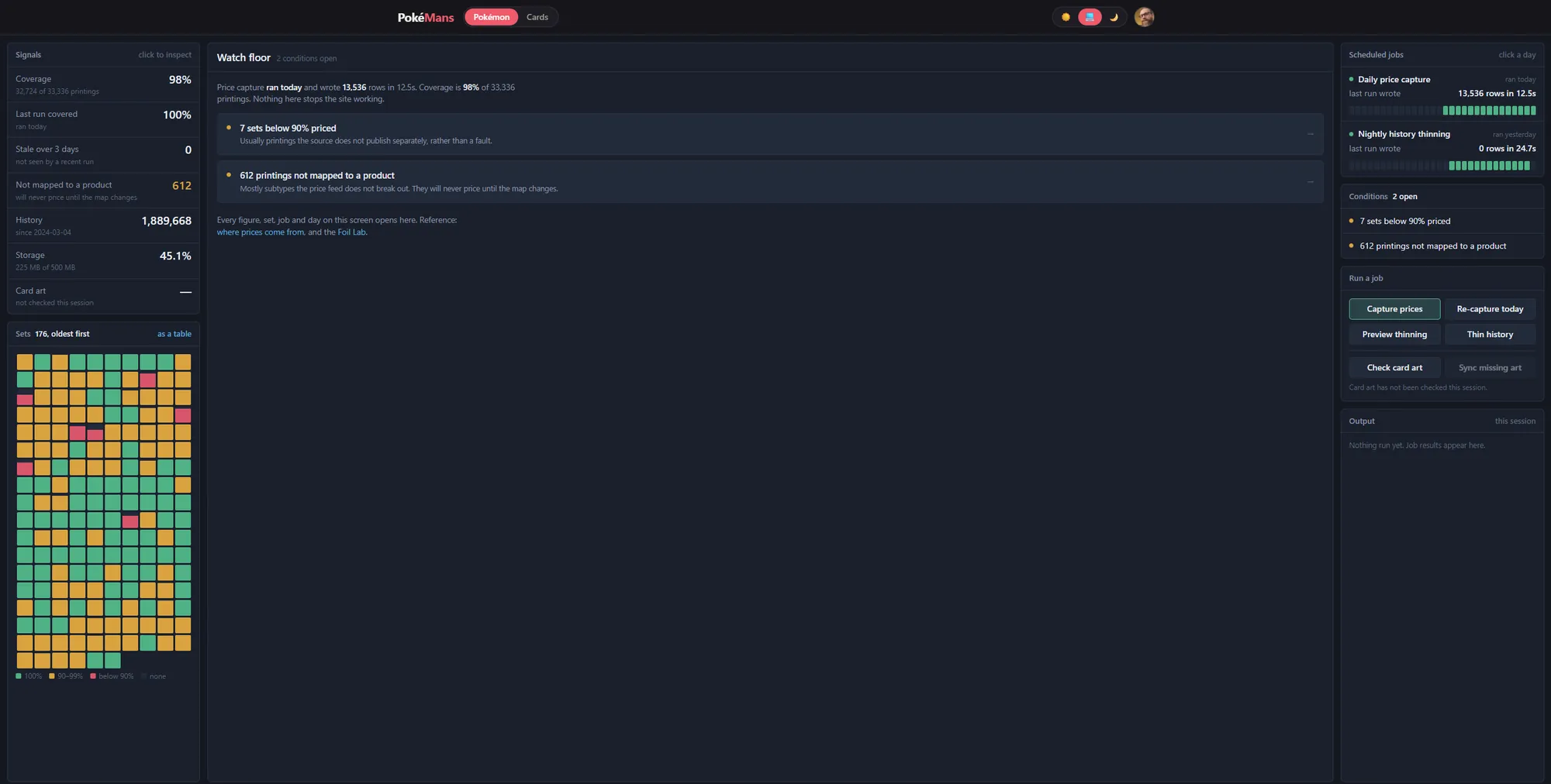PokéMans screenshot: Admin watch floor